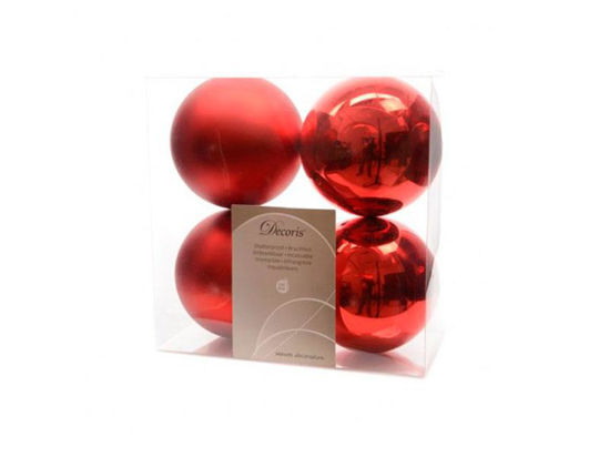 kaem22167-bola-navidad-lisa-roja-10cm-4u-