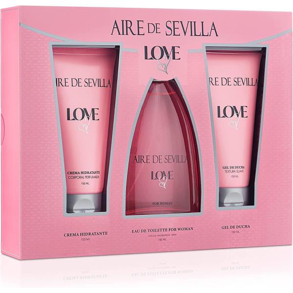 Aire De Sevilla Rose Spray/Gel crema/Body Milk/l /150ml /3 PIECES SET