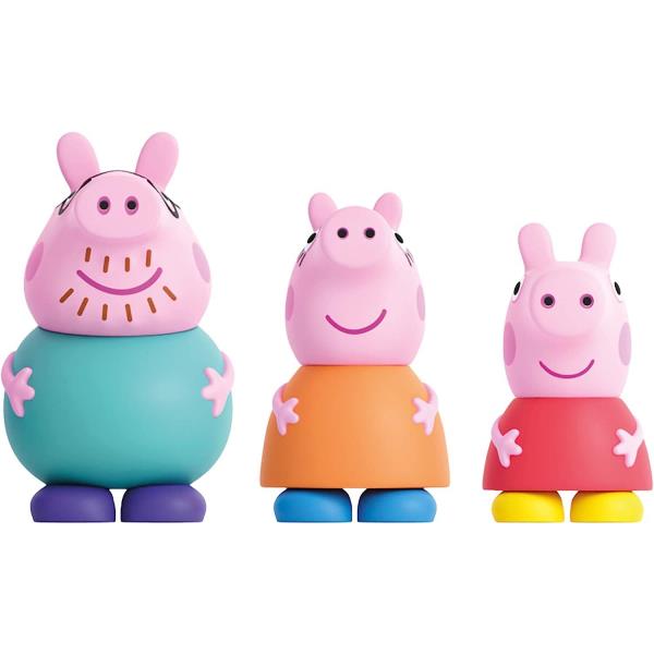 Familia Peppa Pig en marionetas de peluche.