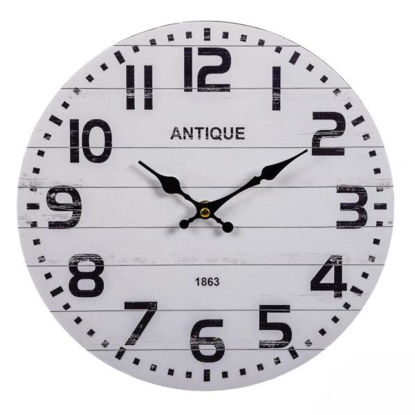 Reloj pared adhesivo redondo 50 cm Negro